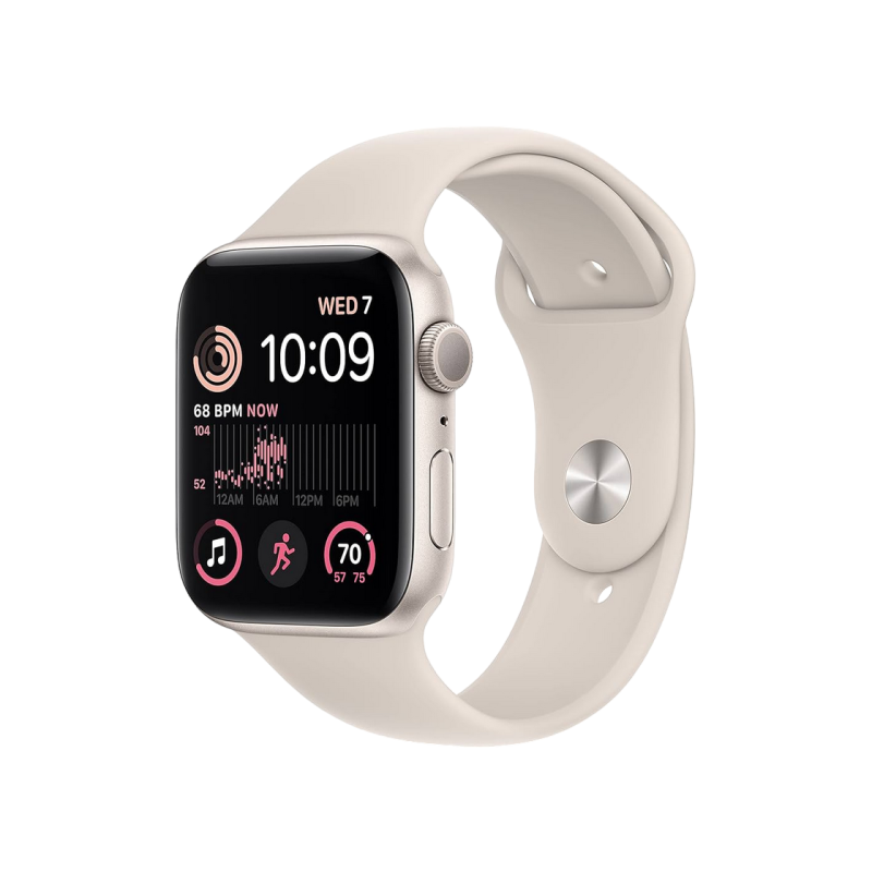 Умные часы Apple Watch SE 2 44mm Aluminum Case with Starlight Sport Band - M/L, MXEV3 GPS, Starlight