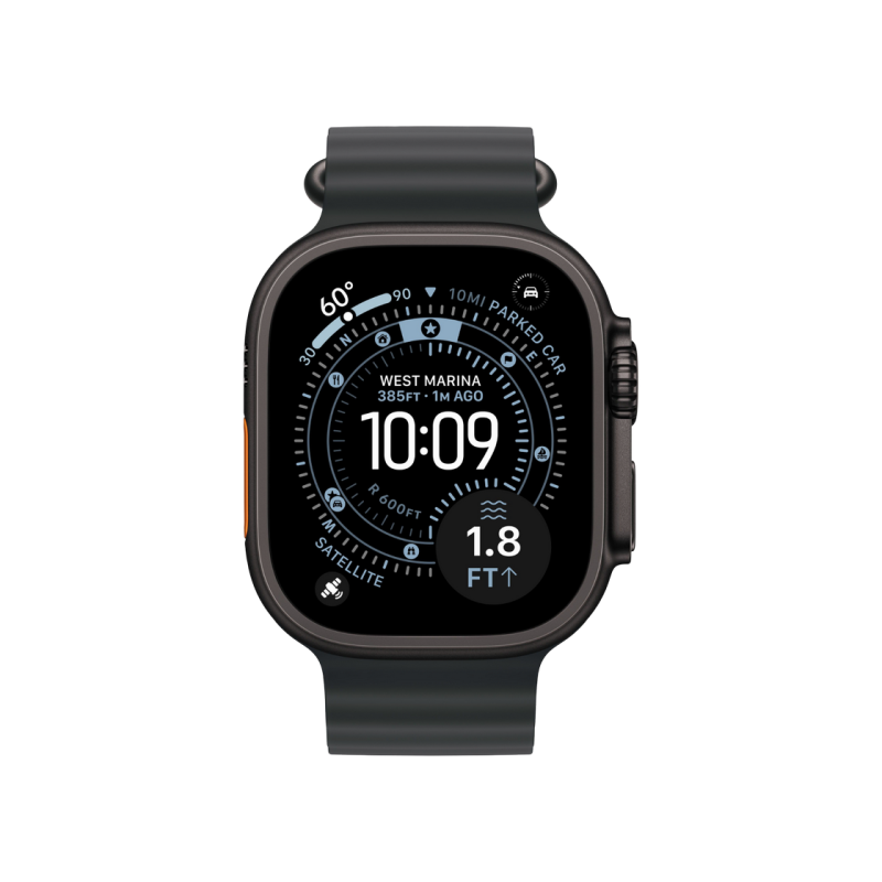 Apple Watch Ultra 3 GPS + Cellular, 49mm Black Titanium Case with Black Ocean Band, MF0J4