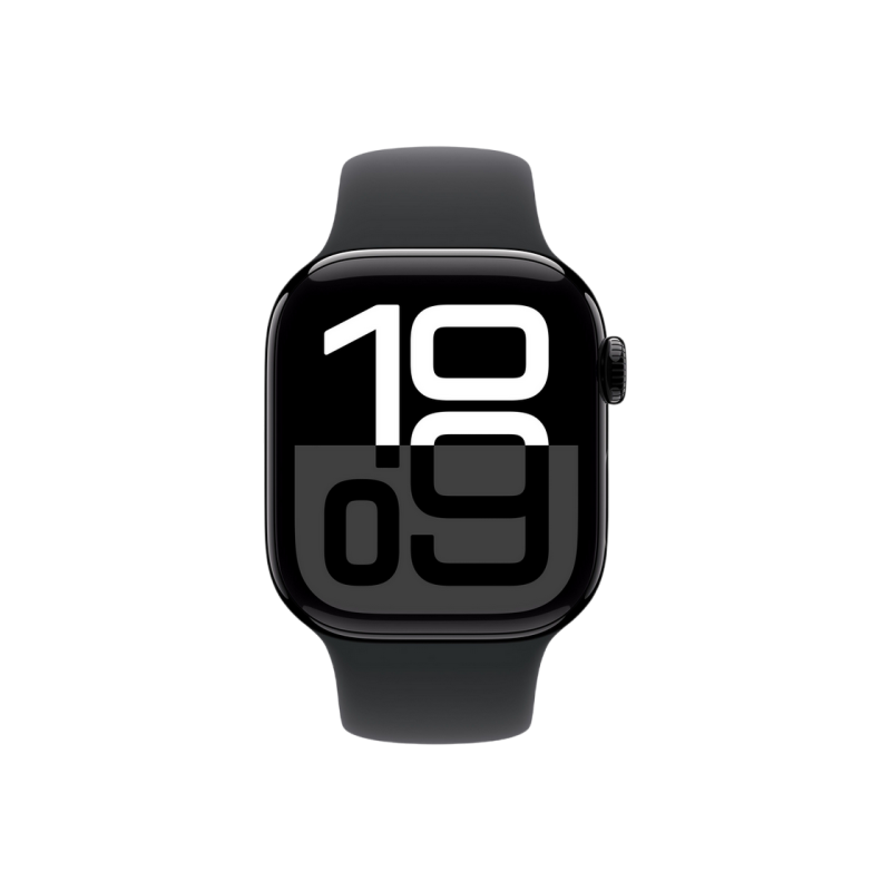 Умные часы Apple Watch Series 10 GPS, 42mm Jet Black, Aluminium Case with Black Sport Band - S/M, MWWE3