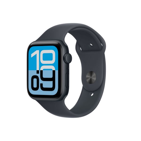 Apple Watch SE 3 44mm Aluminum Case with Midnight Sport Band - S/M, MEHN4 GPS, Midnight