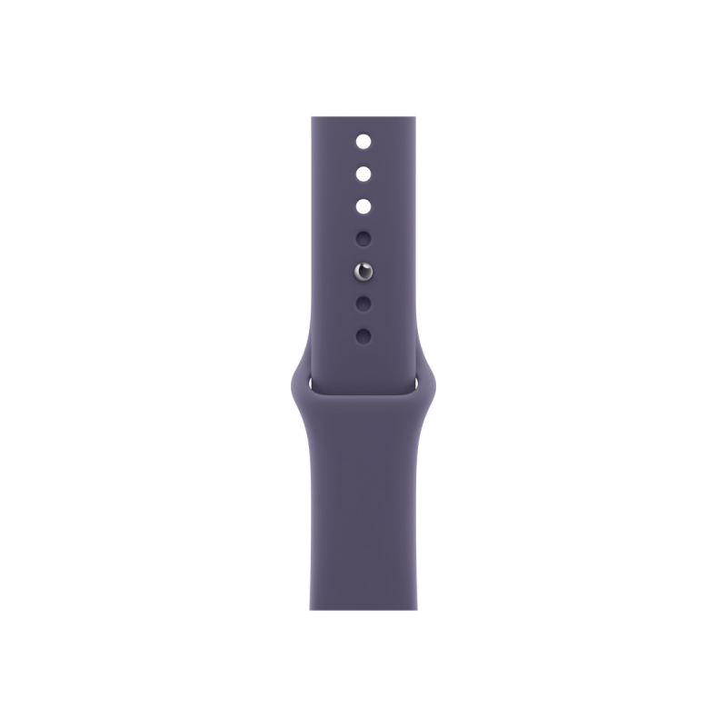 Apple Watch Series 11 GPS, 46mm Silver Aluminium Case with Purple Fog Sport Band - S/M, MEV94