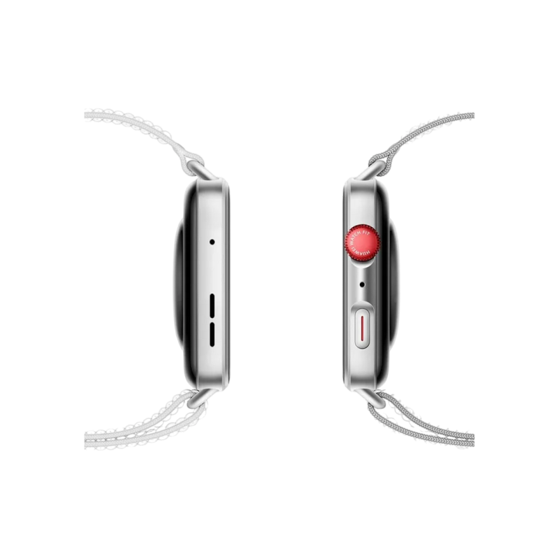 Huawei Watch Fit 4 Grey with Silver Woven Strap