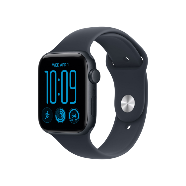 Apple Watch SE 3 44mm Aluminum Case with Navy Blue Sport Band - S/M MJL74 GPS, Midnight