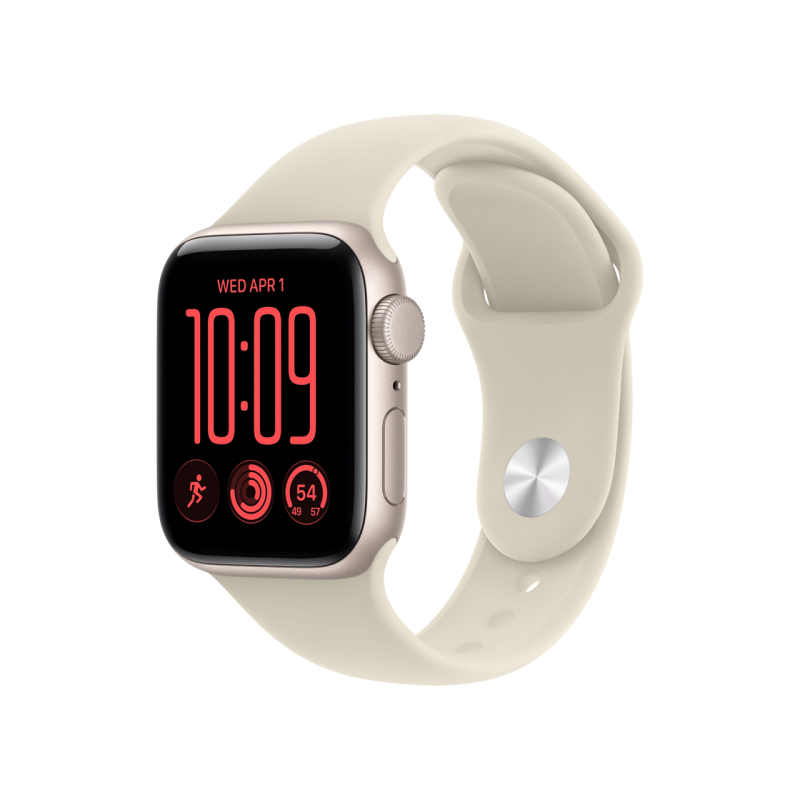 Apple Watch SE 3 40mm Aluminum Case with Sand Sport Band - M/L MJKW4 GPS, Starlight