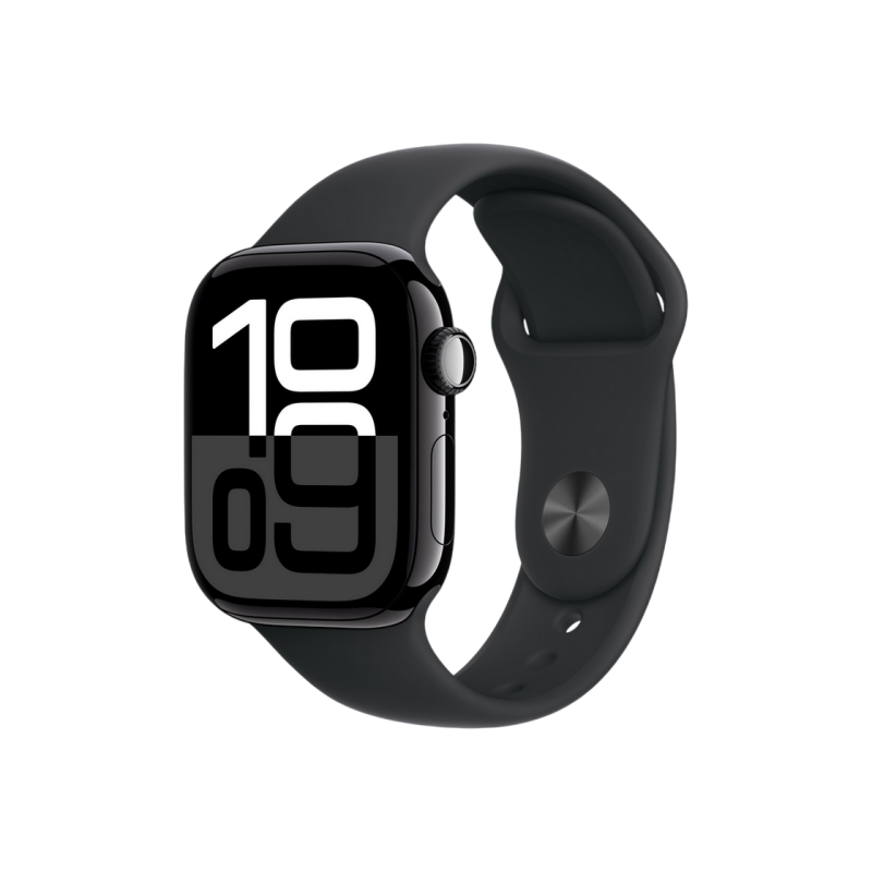 Умные часы Apple Watch Series 10 GPS, 42mm Jet Black, Aluminium Case with Black Sport Band - S/M, MWWE3