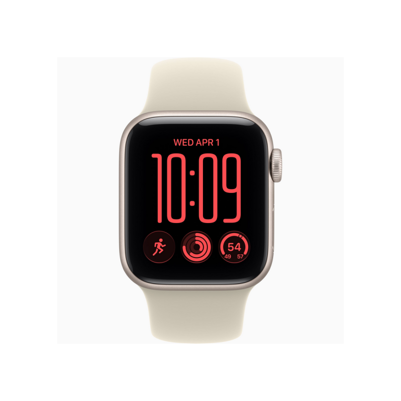 Apple Watch SE 3 40mm Aluminum Case with Sand Sport Band - M/L MJKW4 GPS, Starlight
