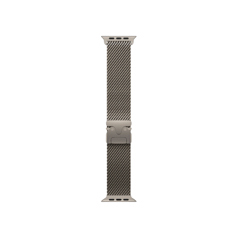 Apple Watch Ultra 3 GPS + Cellular, 49mm Natural Titanium Case with Natural Titanium Milanese Loop - Small, MEWW4