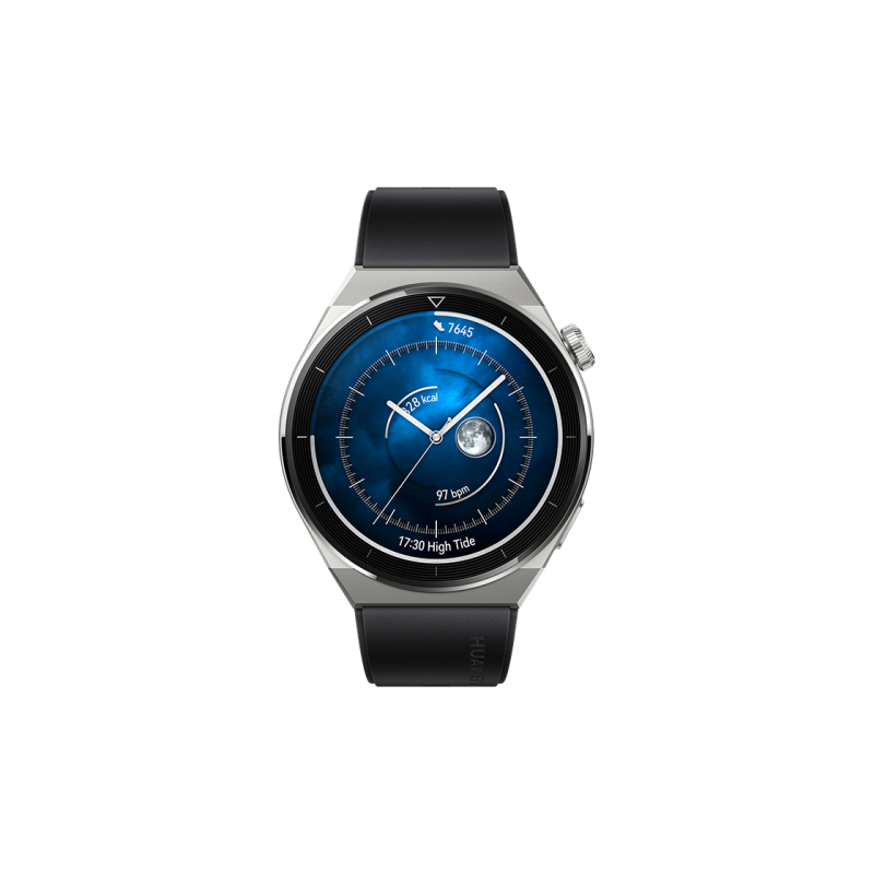 HUAWEI WATCH GT 3 Pro 46mm, Titanium Black with Fluoroelastomer Strap