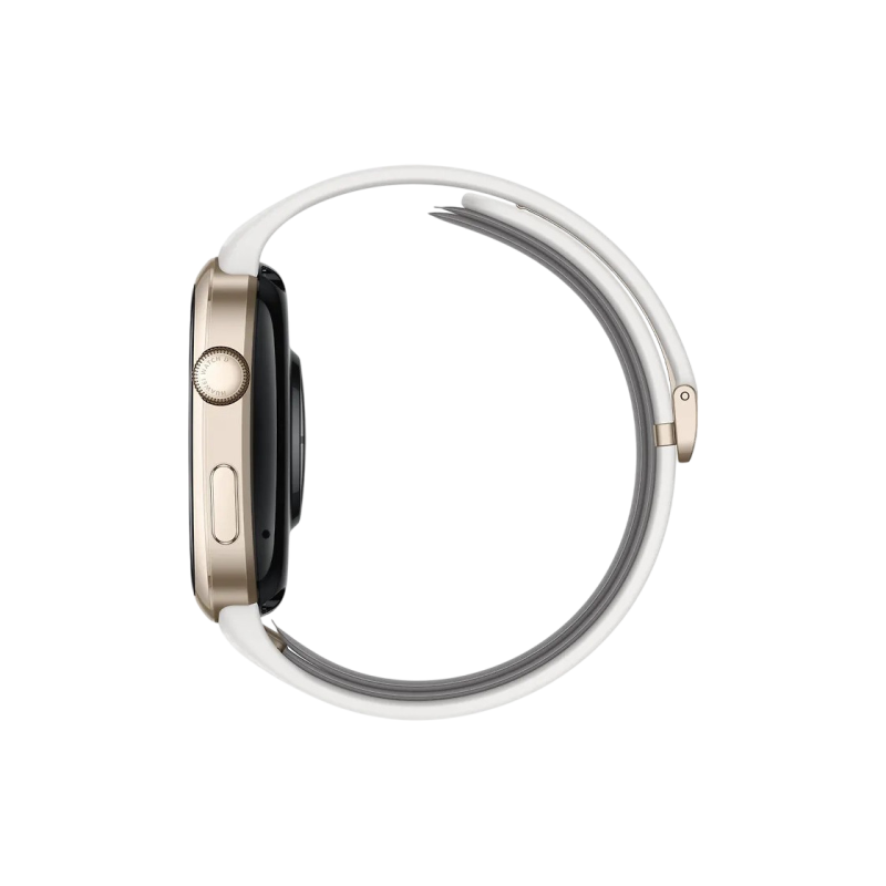 Huawei Watch D2 Gold Aluminum Alloy Case with White Composite Leather Strap