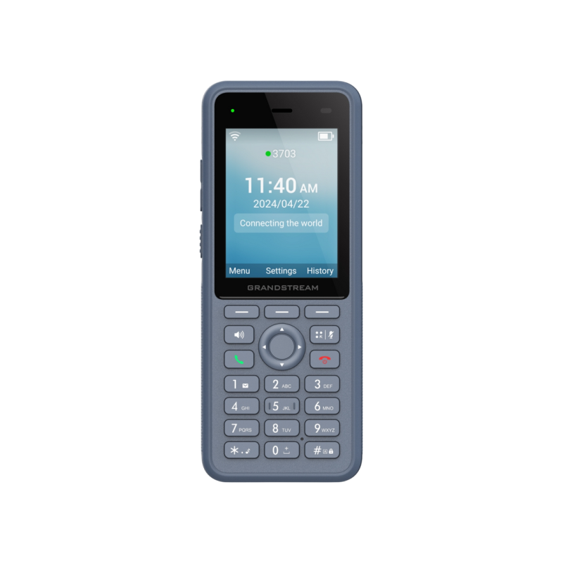 Grandstream WP836 Wi-Fi, 3 SIP, 3 линии, Wi-Fi 6, Type-C, 3000 мАч, Прочный, IP69K, Jet Grey