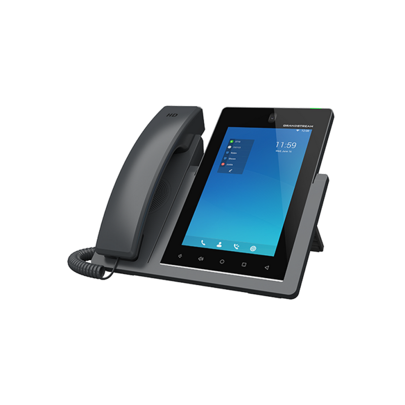 Grandstream GXV3470 Видео, 16 SIP, 16 линий, Android, 7-дюймовый сенсорный экран IPS, PoE, Wi-Fi 6, черный