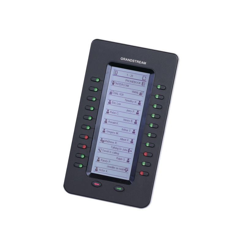 Модуль расширения Grandstream GXP2200EXT, 20 кнопок, 40 контактов, черный