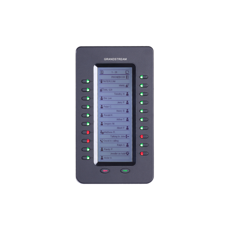 Модуль расширения Grandstream GXP2200EXT, 20 кнопок, 40 контактов, черный