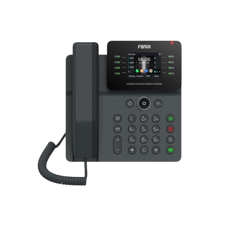Fanvil V63, Black, Prime Business IP Phone, 2.8" Color LCD, 6 SIP, USB, PoE