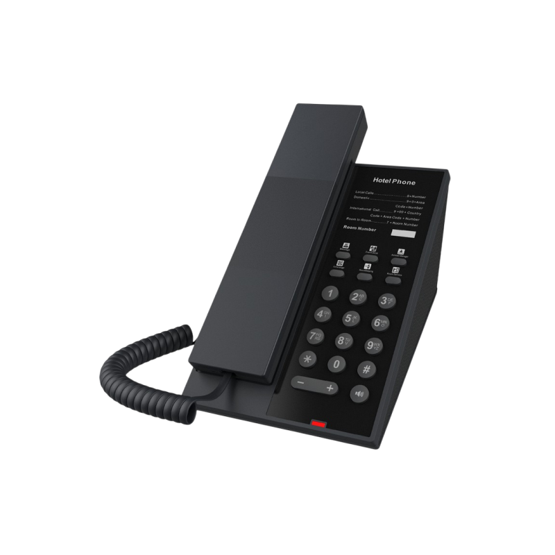 Fanvil H602W, Black, Hotel VoIP phone, no screen, Speed Dial Keys, 2 SIP, Wi-Fi 6, PoE