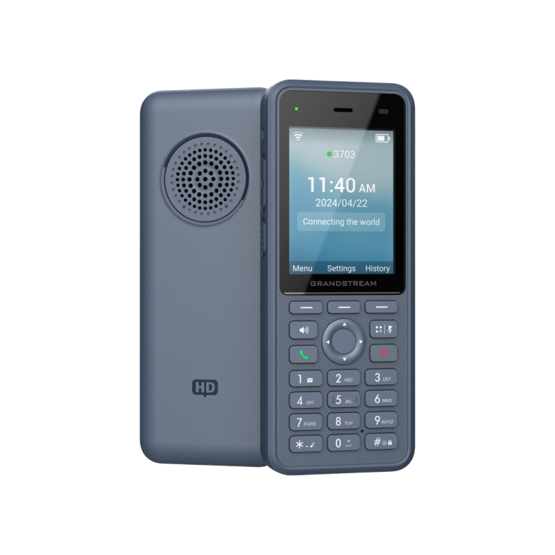 Grandstream WP836 Wi-Fi, 3 SIP, 3 линии, Wi-Fi 6, Type-C, 3000 мАч, Прочный, IP69K, Jet Grey