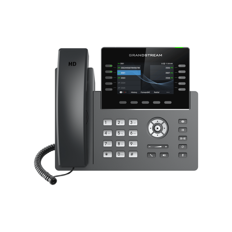 Grandstream GRP2615, 5 SIP, 10 линий, PoE, Wi-Fi, черный