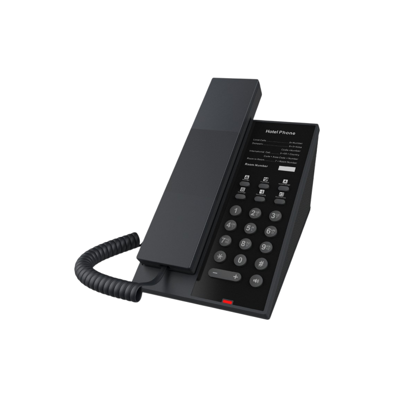 Fanvil H602, Black, Hotel VoIP phone, no screen, Speed Dial Keys, 2 SIP, PoE