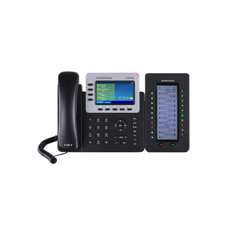 Модуль расширения Grandstream GXP2200EXT, 20 кнопок, 40 контактов, черный