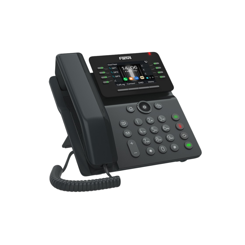 Fanvil V63, Black, Prime Business IP Phone, 2.8" Color LCD, 6 SIP, USB, PoE