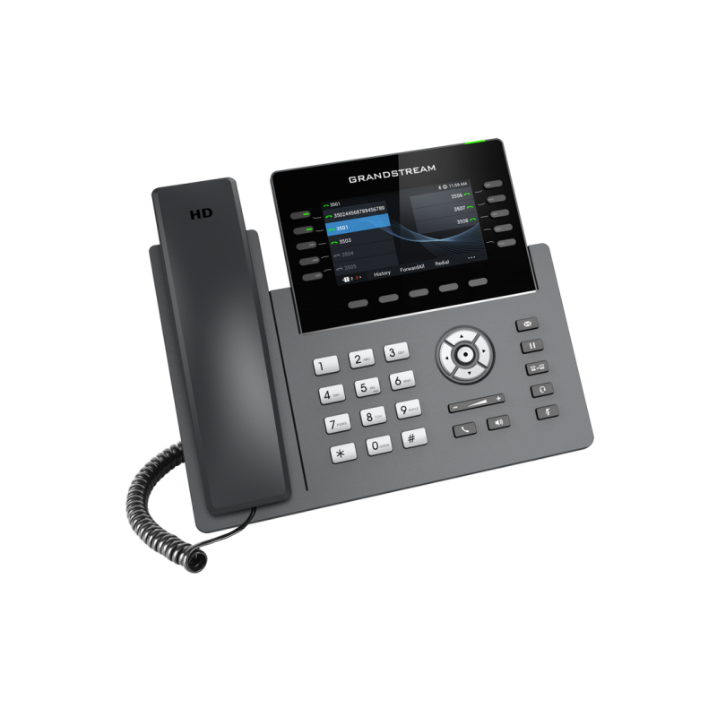 Grandstream GRP2615, 5 SIP, 10 линий, PoE, Wi-Fi, черный