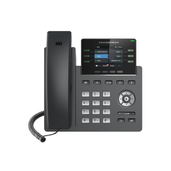 Grandstream GRP2613, 3 SIP, 6 Lines, 2.8" Color LCD, 2xGbit PoE, Black