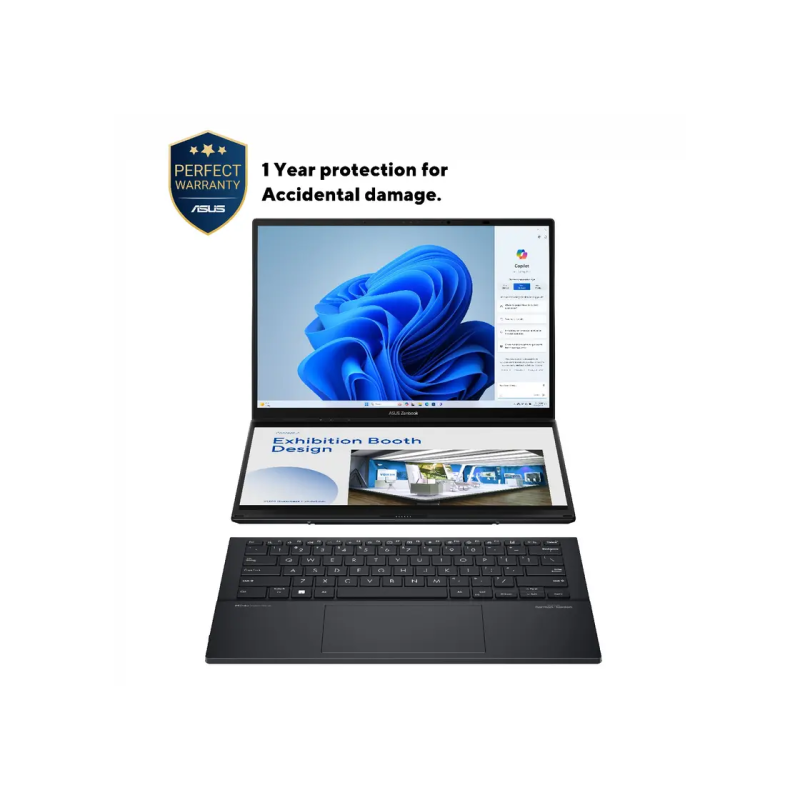 NB ASUS 14.0" Zenbook DUO OLED UX8406CA Gray (Core Ultra 9 285H 32Gb 1Tb Win 11