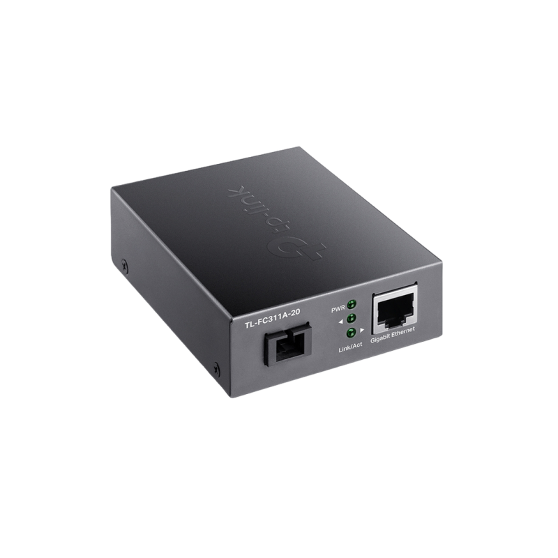 1000MB RJ45 to 1000M SC fiber Converter FC311A-20, Send: 1550nm, Receive: 1310nm, Up to 20km