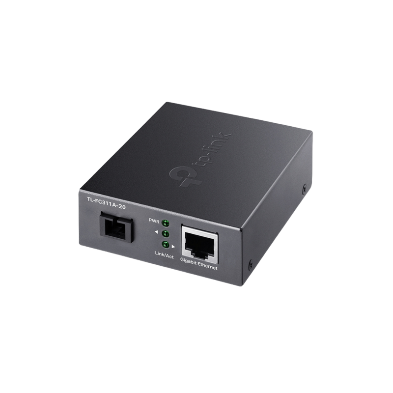 1000MB RJ45 to 1000M SC fiber Converter FC311A-20, Send: 1550nm, Receive: 1310nm, Up to 20km