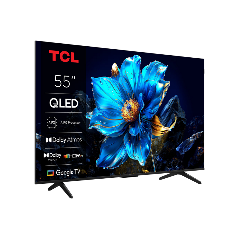 55" LED SMART TV TCL 55P71K, QLED 4K UHD, Google TV, Black