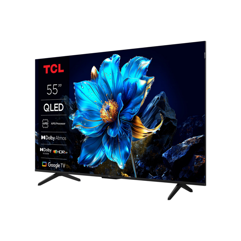 55" LED SMART TV TCL 55P71K, QLED 4K UHD, Google TV, Black