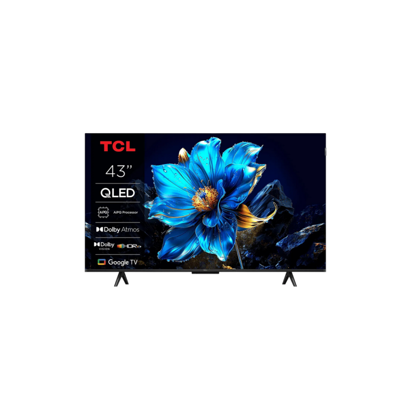 43" LED SMART TV TCL 43T69C, QLED, 4K UHD, Google TV, Black