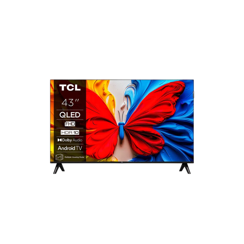 43" LED SMART TV TCL 43V5C, QLED, Full HD, Google TV, Black