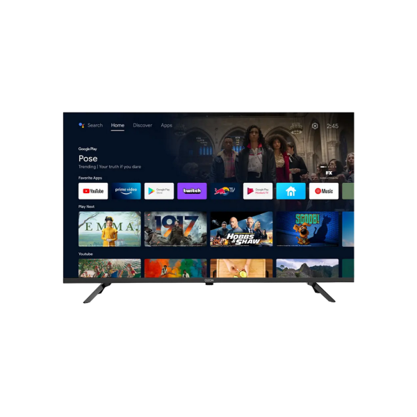 43" LED SMART TV OZON H43QN7500S, QLED, Full HD, Google TV, Black