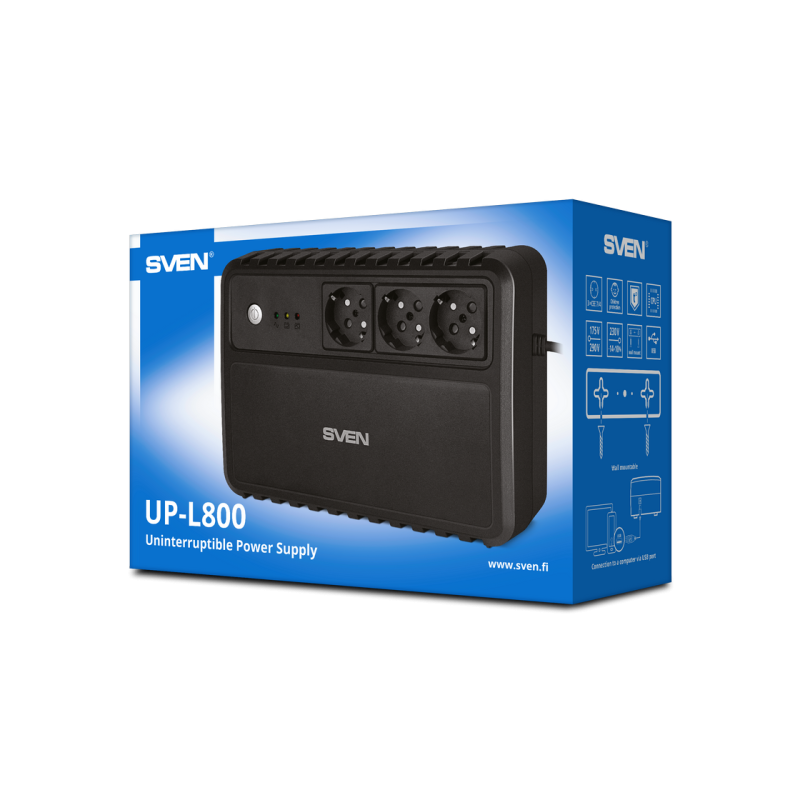 ИБП Sven UP-L800, Black