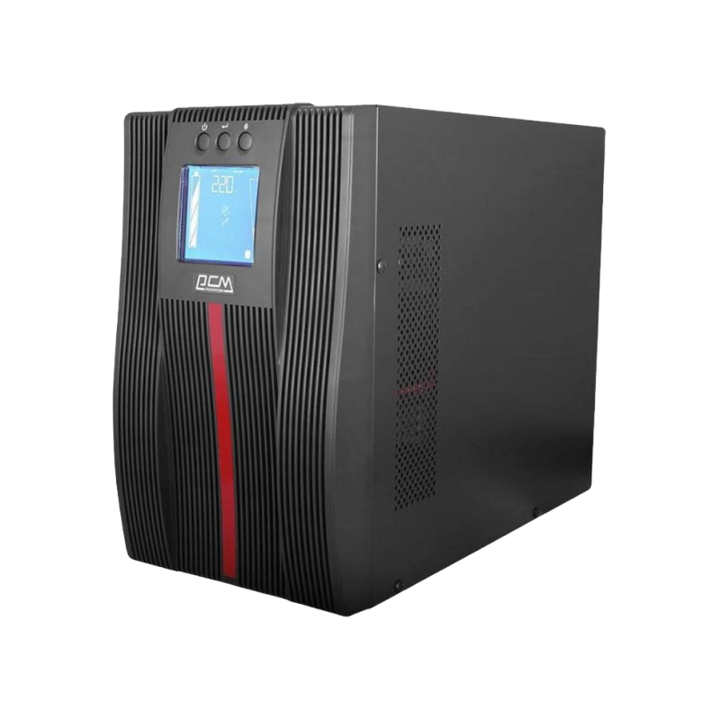 ИБП PowerCom MAC-3000, Tower, 3000 ВА/3000 Вт, Online, ЖК-дисплей, USB, SNMP SLOT, разъем для подключения внешней батареи, 8*C13+1*C19