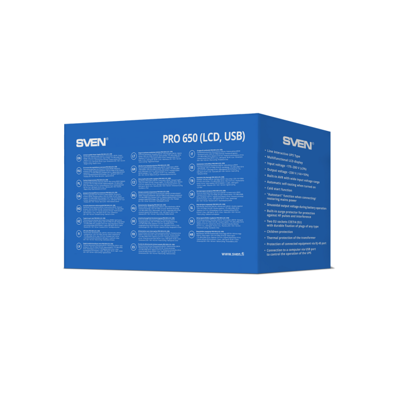 ИБП Sven Pro 650 (LCD,USB), Black