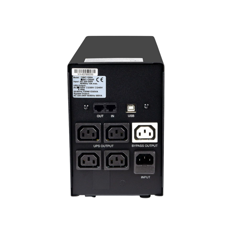 ИБП PowerCom BNT-1200AP, 3xSchuko Sockets