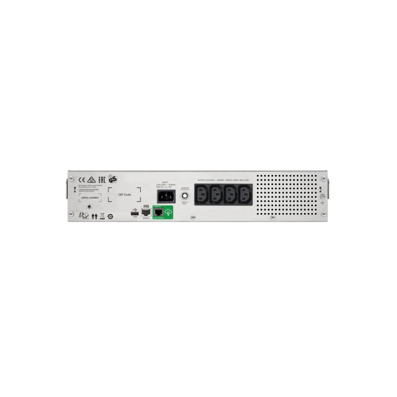 APC Smart-UPS C SMC1500I-2UC 1500VA/900W, Rack 2U, Sinewave, Line inter., LCD, AVR, USB, RJ45, 4*C13