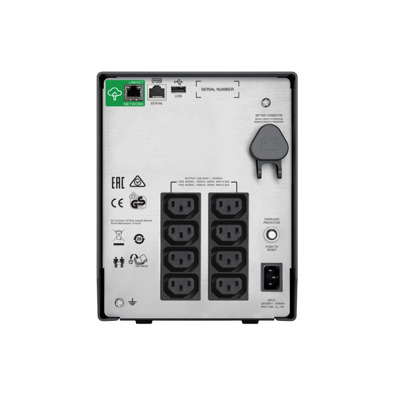 APC Smart-UPS C SMC1500IC 1500VA/900W, Tower, Sinewave, Line inter., LCD, AVR, USB, RJ45, 8*C13