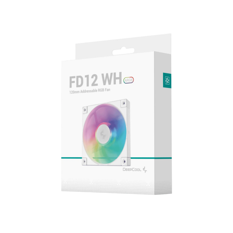 Кулер для корпуса Deepcool FD12 ARGB, White