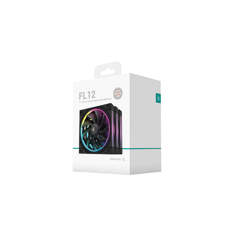 PC Case Fan Deepcool FL12 SE 3in1 kit, 120x20x25mm, ≤28.67 dB, 50.74CFM, 400-1900RPM, PWM, ARGB, 4-Pin Fan & 3-