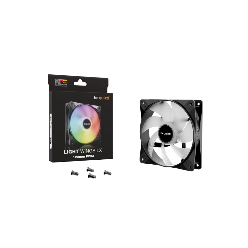Кулер для корпуса Be Quiet Light Wings LX, 120 mm, Black