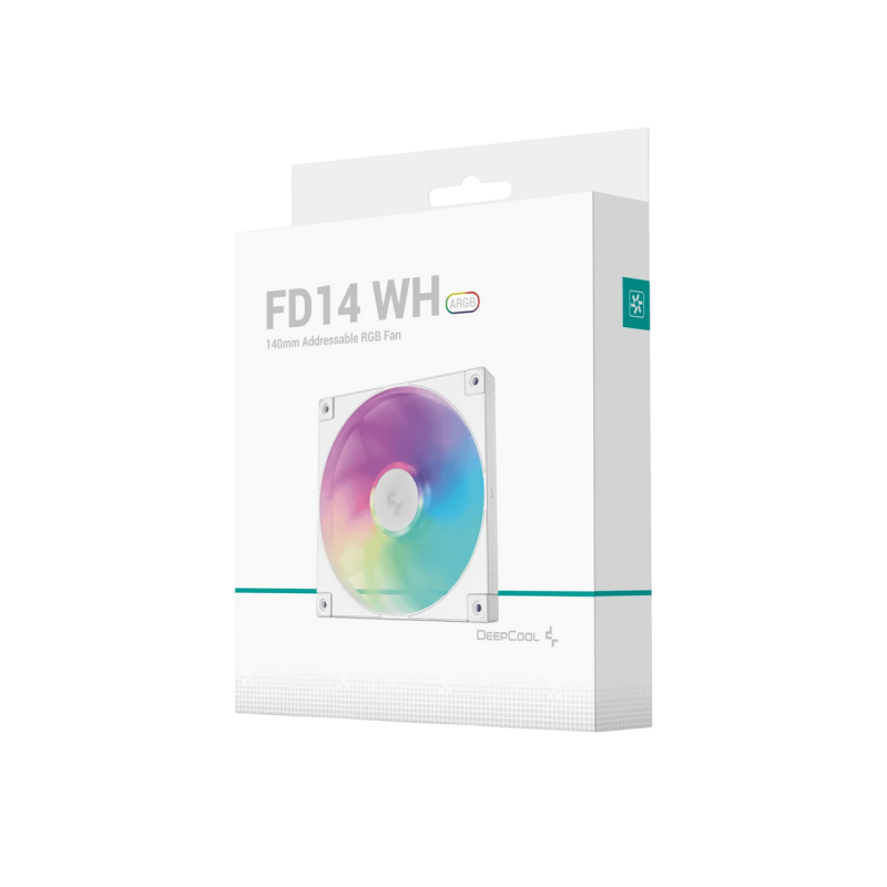 Кулер для корпуса Deepcool FD14 ARGB, White