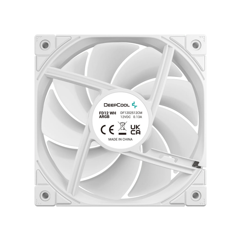 Кулер для корпуса Deepcool FD12 ARGB, White