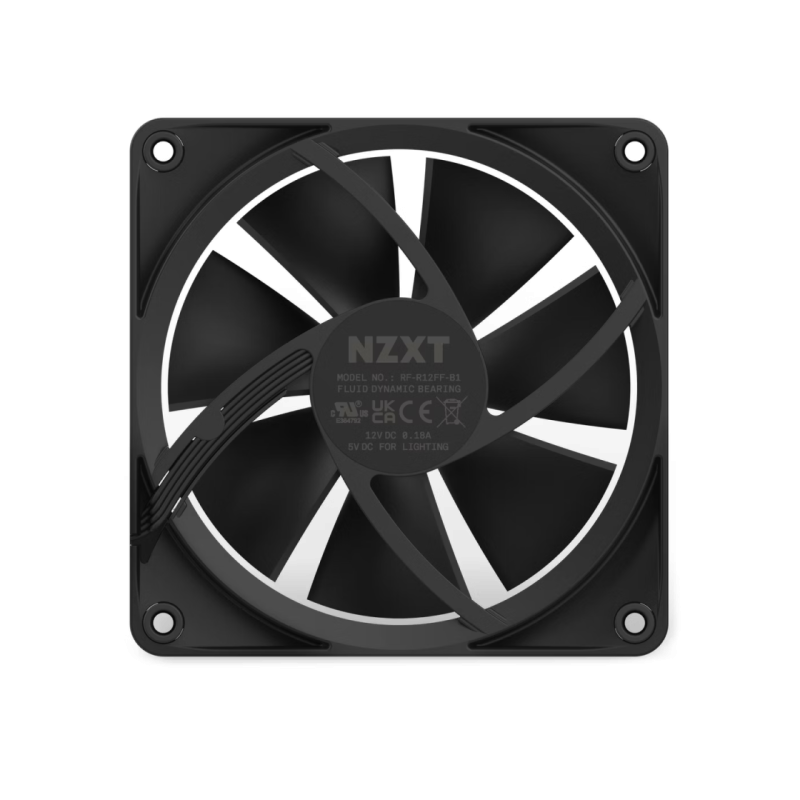 Кулер для корпуса NZXT 120 RGB, Black
