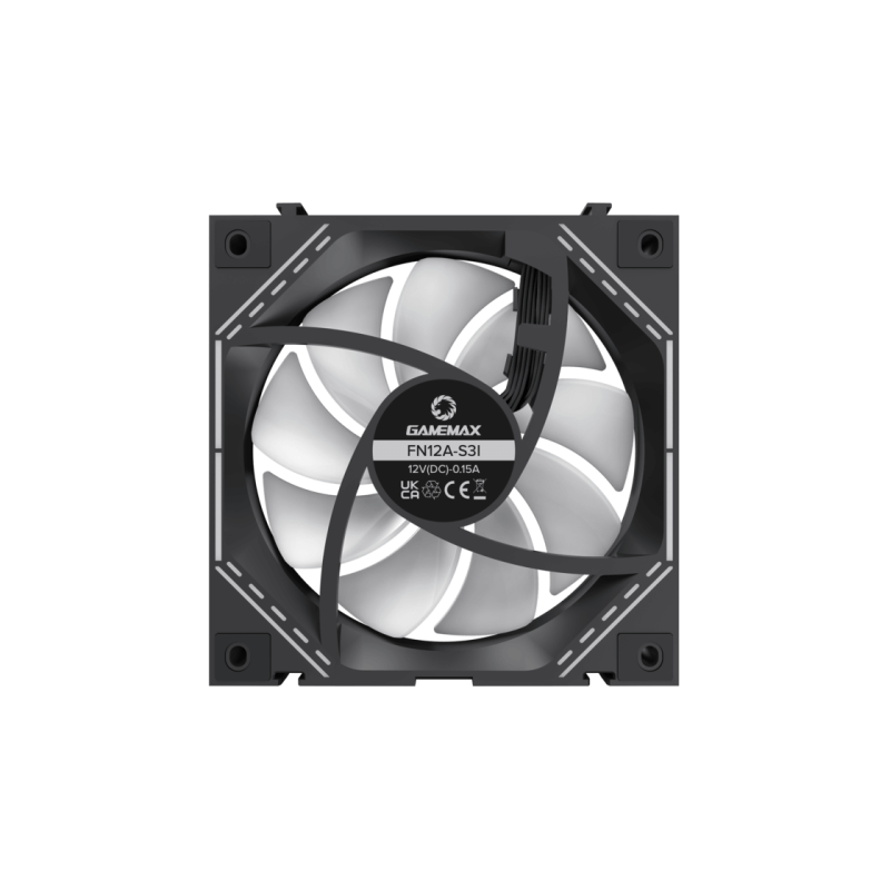 Кулер для корпуса Gamemax FN12A-S3I, Black