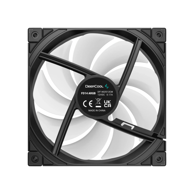 Кулер для корпуса Deepcool FD14 ARGB, Black