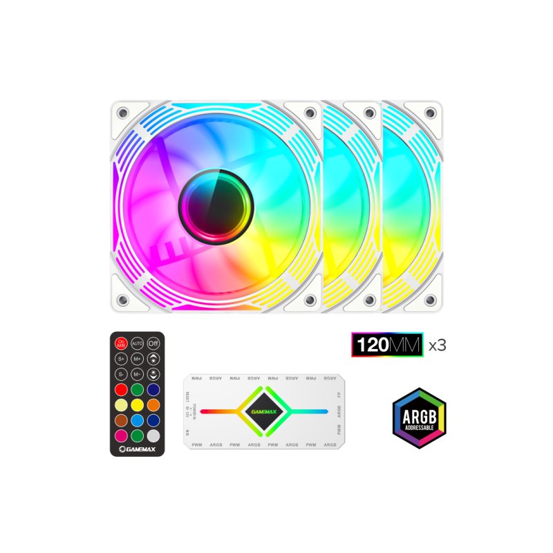 Кулер для корпуса Gamemax KF300 WH