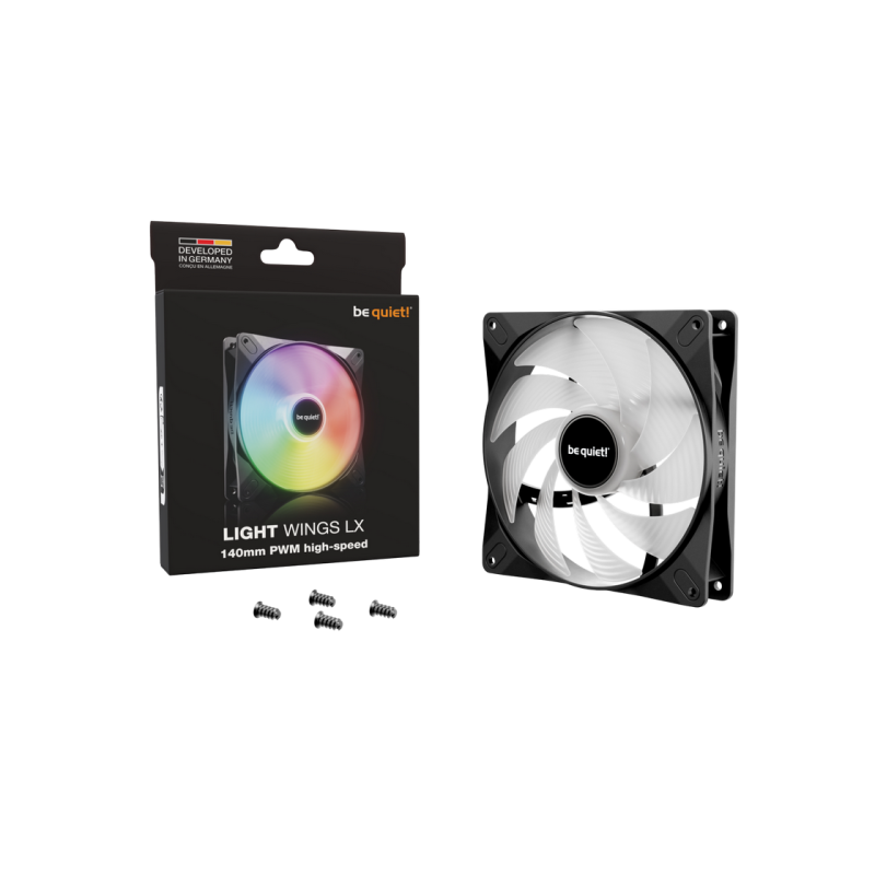Кулер для корпуса Be Quiet Light Wings LX, 140 mm, Black